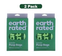 Earth Rated Dog Poop Bags with Handles Lavender Scented - 120 x 2
