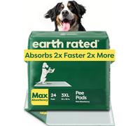 Earth Rated Dog Training Pads for Puppies, Max Absorbency 2x Faster & More, Leak-Proof 5-Layer Protection, Odour Control with Attractant, Unscented, 3XL, 91 x 91 cm, 24 Pack