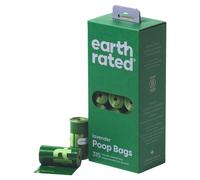 Earth Rated Dog Waste Bags Lavender 15 Pieces, 100% Leak Proof, 9x13 Inches