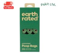 Earth Rated Poop Bags 315 Bags on 21 Refill Rolls Unscented