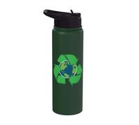 Earth Recycle Symbol Stainless Steel Insulated Water Bottle