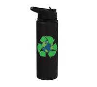 Earth Recycle Symbol Stainless Steel Insulated Water Bottle