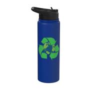 Earth Recycle Symbol Stainless Steel Insulated Water Bottle