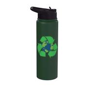 Earth Recycle Symbol Stainless Steel Insulated Water Bottle