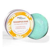 Earth Rhythm Anti-Dandruff Shampoo Bar for Itchy & Flaky Scalp | Men & Women | Contains Arnica Peppermint & Menthol Extracts | Sulphate & Paraben Free - 80gm (Tin)