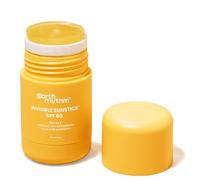 Earth Rhythm Sunstick SPF 60 PA++++ Invisible Sunscreen | Water Resistant, No White Cast, Lightweight I Almond Oil, Jojoba Oil & Vitamin E | Suits all skin types | Women & Men - 40 gm