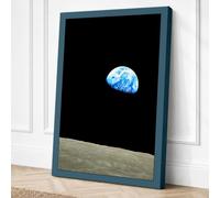 Earth Rising Canvas Wall Art Print 30x20 Inch