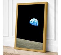 Earth Rising Canvas Wall Art Print 36x24 Inch