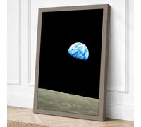 Earth Rising Modern Canvas Wall Art Print 18x12 Inch (46 x 30 cm)