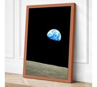 Earth Rising Modern Canvas Wall Art Print 36x24 Inch (91 x 61 cm)