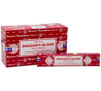 EARTH Satya Dragon's Blood Incense Sticks 15 GMS (Pack of 12) (Green Certified) Indian Perfumed Hand Rolled Agarbatti Perfect for Worship,Relaxation, Medication.