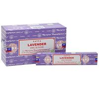 EARTH Satya Lavender Incense Sticks 15 GMS (Pack of 12) (Green Certified) Indian Perfumed Hand Rolled Agarbatti Perfect for Worship,Relaxation, Medication.
