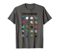 Earth Science Types of Rocks Educational List of Rock Types T-Shirt