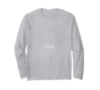 Earth Sign Energy Virgo Constellation Roots Astrology Long Sleeve T-Shirt, Adult Unisex, Heather Grey, L