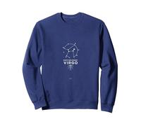 Earth Sign Energy Virgo Constellation Roots Astrology Sweatshirt, Adult Unisex, Navy, M