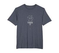Earth Sign Energy Virgo Constellation Roots Astrology T-Shirt, Men's Big and Tall, Heather Blue, 6X Tall