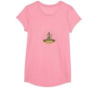 Earth Sign Vibes: Celestial Nature Goddess Emblem T-Shirt, Girls, Pink, Small