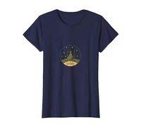 Earth Sign Vibes: Celestial Nature Goddess Emblem T-Shirt, Women, Navy, XL