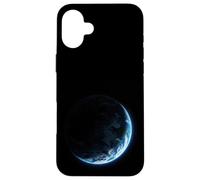 Earth Sphere Small Lit Area Minimal Dark Scene Clean View Case for iPhone 16 Plus