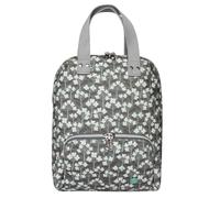 Earth Squared Alice Backpack - Oil Cloth Finish, Sustainable Recycled Cotton & Polyester - Lightweight Canvas Backpack for Women (28 x 31 x 8 cm) (Grey/Mint)