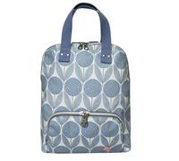 Earth Squared Alice Backpack - Oil Cloth Finish, Sustainable Recycled Cotton & Polyester - Lightweight Canvas Backpack for Women (28 x 31 x 8 cm) (Light Blue)