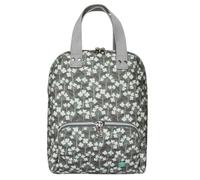 Earth Squared Alice Floral Oil Cloth Backpack - Grey /Mint