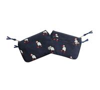 Earth Squared Animal 100% Cotton Canvas Coin Purse, 17 x 12 x 1 cm, Cotton (Puffin)