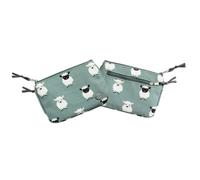 Earth Squared Animal 100% Cotton Canvas Coin Purse, 17 x 12 x 1 cm, Cotton (Sheep)