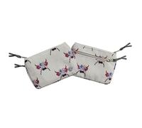 Earth Squared - Fair Trade - Animal Print Canvas Cotton Juliet Purse Cute Pouch with Two Zipped Compartments (Cow Canvas)