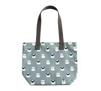 Earth Squared - Fair Trade - Animal Print Canvas Tote Bag Cotton Shoulder Bag Casual Lightweight and Stylish Beach Bag for Women (Sheep Canvas)