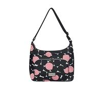 Earth Squared - Fair Trade - Oil Cloth Lois Bag Slouch Style Bag Hobo Bag Cross Body Bag Casual Lightweight Shoulder Bag for Women (Florence/Navy)