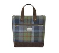 Earth Squared - Fair Trade - Squared off shape Lois Tweed Backpack Check Tartan Rucksack for Woman (Autumn)