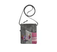 Earth Squared - Fair Trade - Tweed Applique Sling Bag Cute Little Cross Body Bag (Cow)