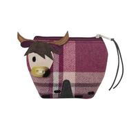 Earth Squared - Fair Trade - Tweed Highland Cow Purse Coin Pouch (Winton Cow Purse)