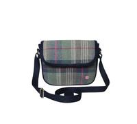 Earth Squared Fair Trade Tweed Mila Crossbody Bag Messenger Bag with Zip Pockets (Drem Tweed)