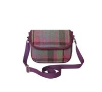 Earth Squared Fair Trade Tweed Mila Crossbody Bag Messenger Bag with Zip Pockets (Gullane Tweed)