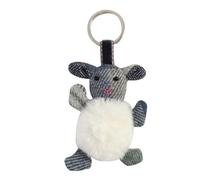 Earth Squared Fluffy Sheep Keyring with Tweed Ears - Drem