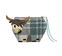 Earth Squared Highland Cow Button Nose Purse - Tartan Tweed - Skye