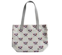 Earth Squared Highland Cow Print Shopper Tote Bag - 100% Cotton Canvas - Fully Lined - Soft Handles
