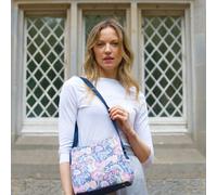 Earth Squared Jacobean Canvas Logan Floral Shoulder Bag - Blue