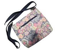 Earth Squared Jacobean Canvas Messenger bag - one size - canvas - blue/pink