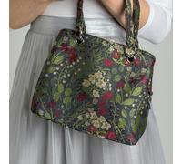 Earth Squared Jacquard Camille Ladies Handbag - Black