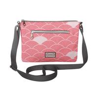 Earth Squared Ladies Messenger Crossbody Bag - 100% Cotton Canvas (Tokyo Pink)