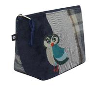 Earth Squared Owl Country Tartan Makeup Cosmetic Bag - Owl