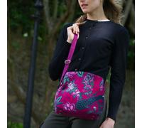 Earth Squared Soft Velvet Hobo Bag - Shoulder Bag in Cotton Velvet - Plum