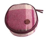 Earth Squared Tartan Tweed Jewellery Travel Pouch Case - Winton Red