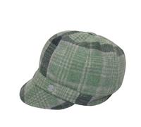 Earth Squared Tweed Ladies Hat - Wool Blend Baker Boy / Gatsby Style - Green