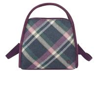 Earth Squared Tweed Tartan Margot Bag - Multiway Grab, Shoulder & Crossbody Handbag - Strong Zip Fittings, 2 Zipped Compartments - Recycled Wool Blend Fabric - 26 × 25 × 11 cm (Multi)