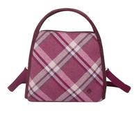 Earth Squared Tweed Tartan Margot Bag - Multiway Grab, Shoulder & Crossbody Handbag - Strong Zip Fittings, 2 Zipped Compartments - Recycled Wool Blend Fabric - 26 × 25 × 11 cm (Red)