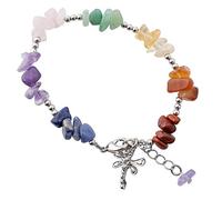 Earth Story Chakra Chip Bracelet with Dragonfly Charm